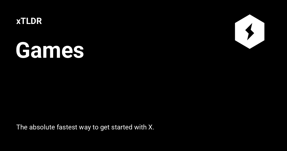 Games XTLDR games-xtldr