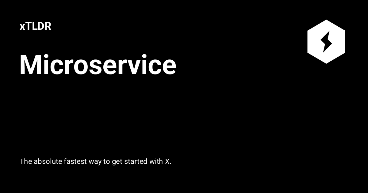 Microservice - xTLDR
