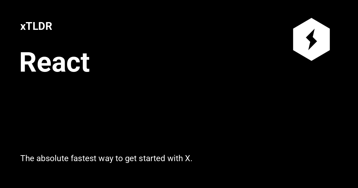 React XTLDR react-xtldr
